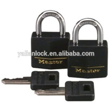 Черная крышка Master Lock 131T, 3/16-дюймовая скоба, 2 комплекта, цельный латунный ключ, похожий на Padlock